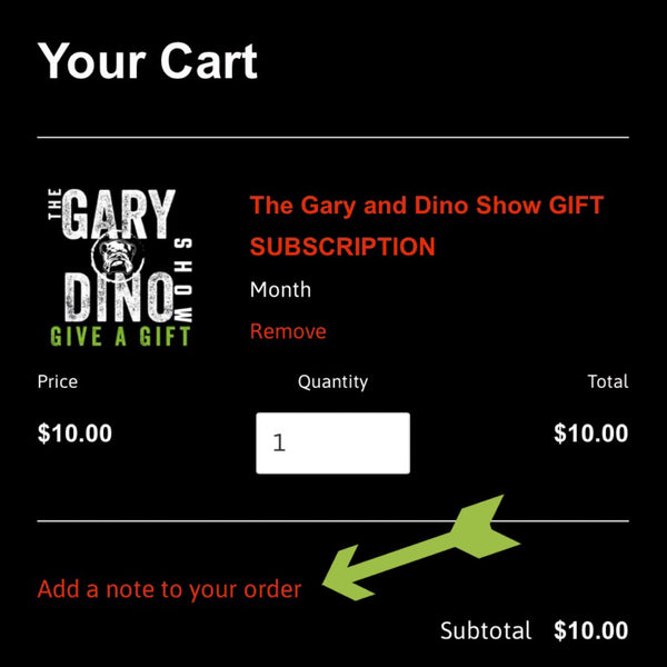 The Gary and Dino Show GIFT SUBSCRIPTION